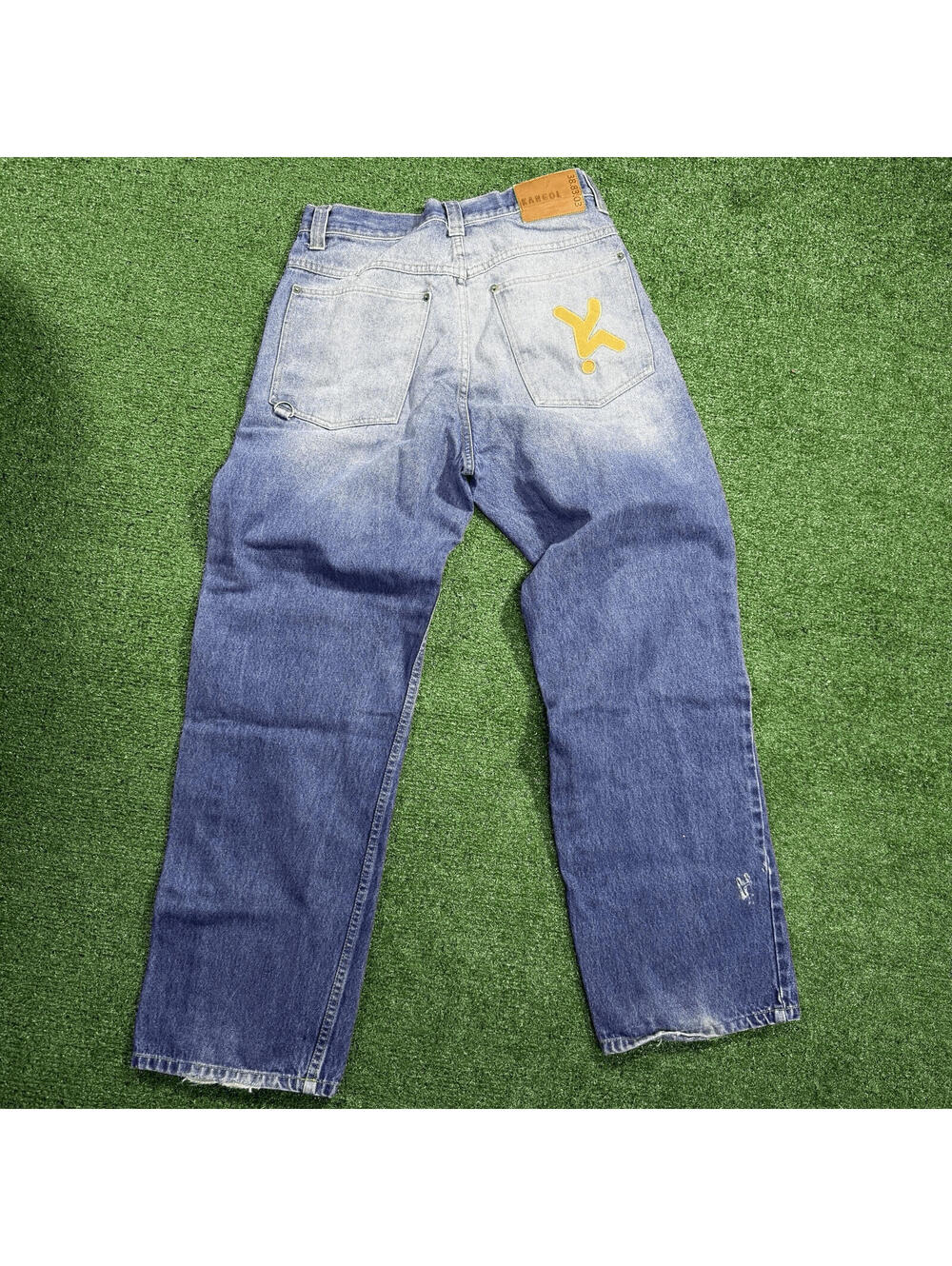 Vintage Kangol Y2K Denim Cargo Multipocket Pants Baggy Jeans Size 32